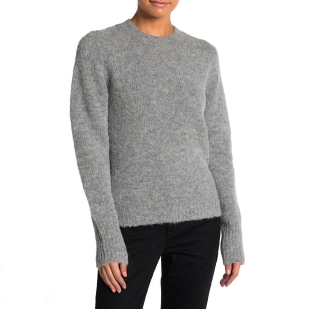 J. Crew Women’s Merino Wool Blend Crewneck Sweater In Grey Size XS Stret…